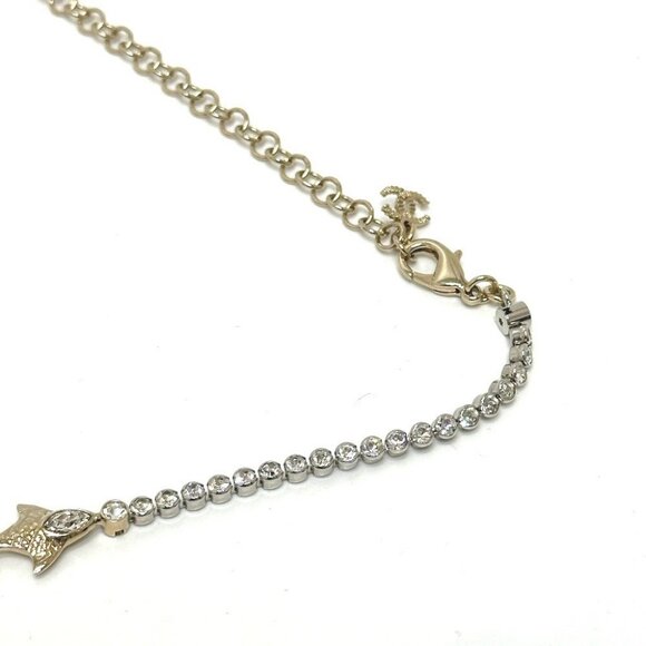 CHANEL ABE913 25C Costume Pearl & Strass Marine Style Rhinestone Necklace Unused - Picture 12 of 13